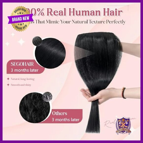 14 Inch Clip In Human Hair Extensions 5 Clips Straight Remy Hair main image 5